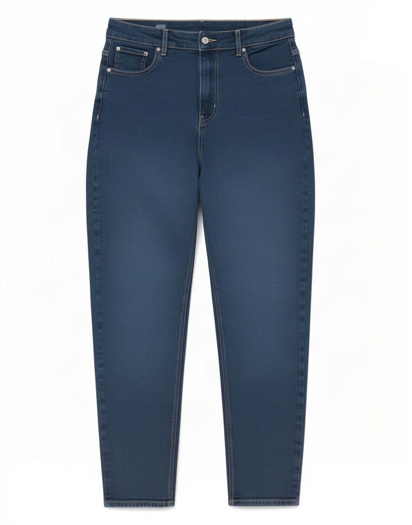Marks & Spencer Vaqueros cónicos para mujer Reino Unido 14 Grande W32 L27 Algodón azul