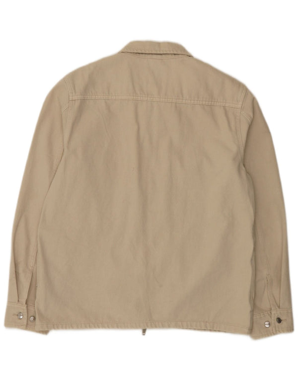 Zara Hombre Chaqueta Utility UK 42 XL Algodón Beige