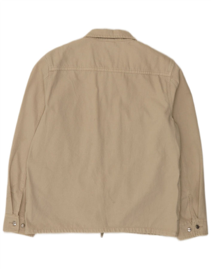 Zara Hombre Chaqueta Utility UK 42 XL Algodón Beige