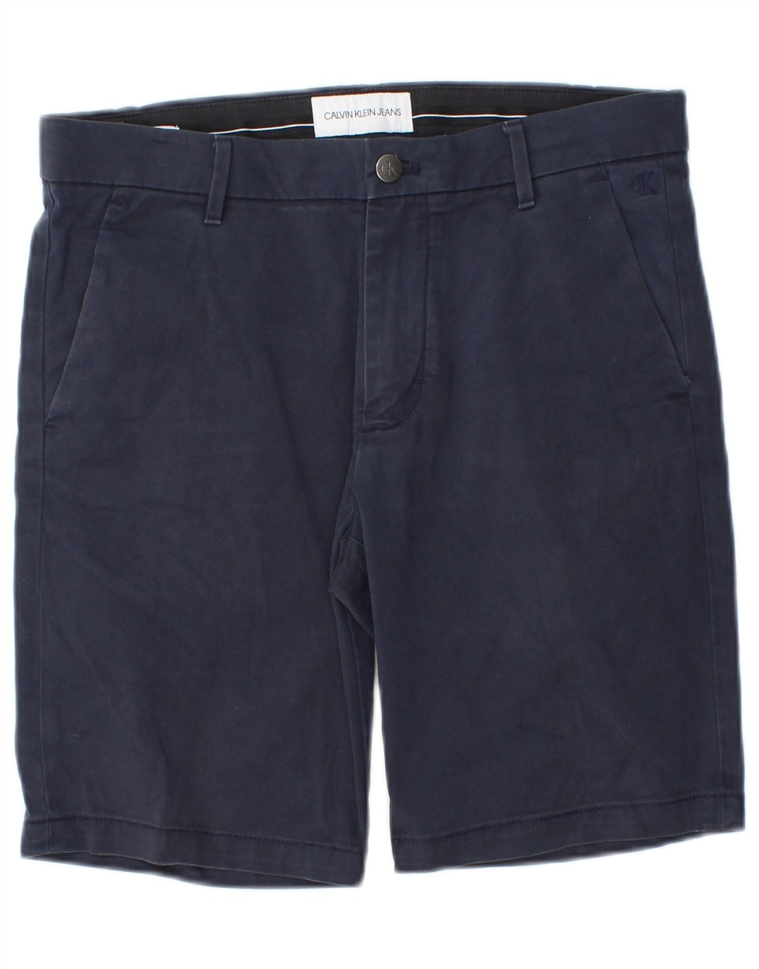 Pantalones cortos chinos Calvin Klein para hombre W30 Algodón azul marino mediano