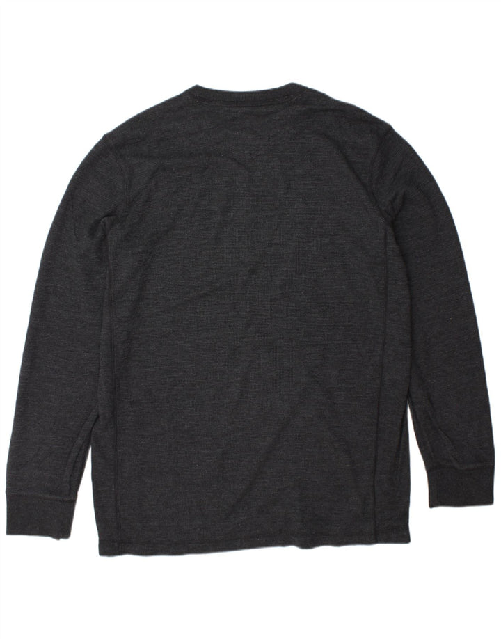 EDDIE BAUER Top para hombre manga larga algodón gris grande