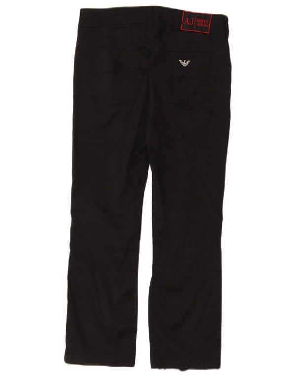 Armani Pantalón Casual Recto Mujer W28 L24 Poliamida Negro