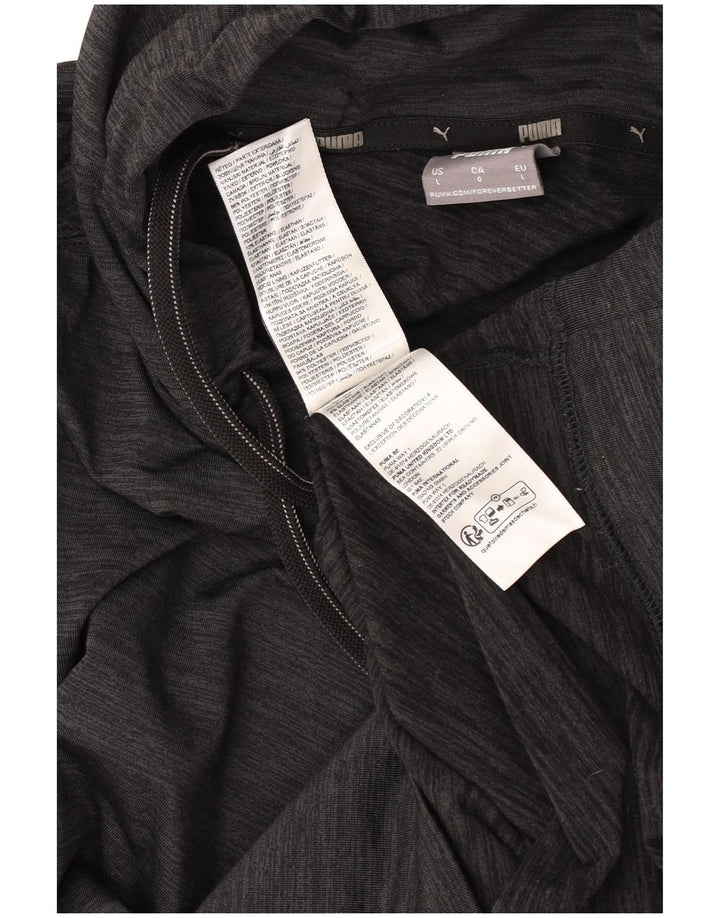 Puma - Sudadera con capucha para hombre, talla grande, poliéster negro