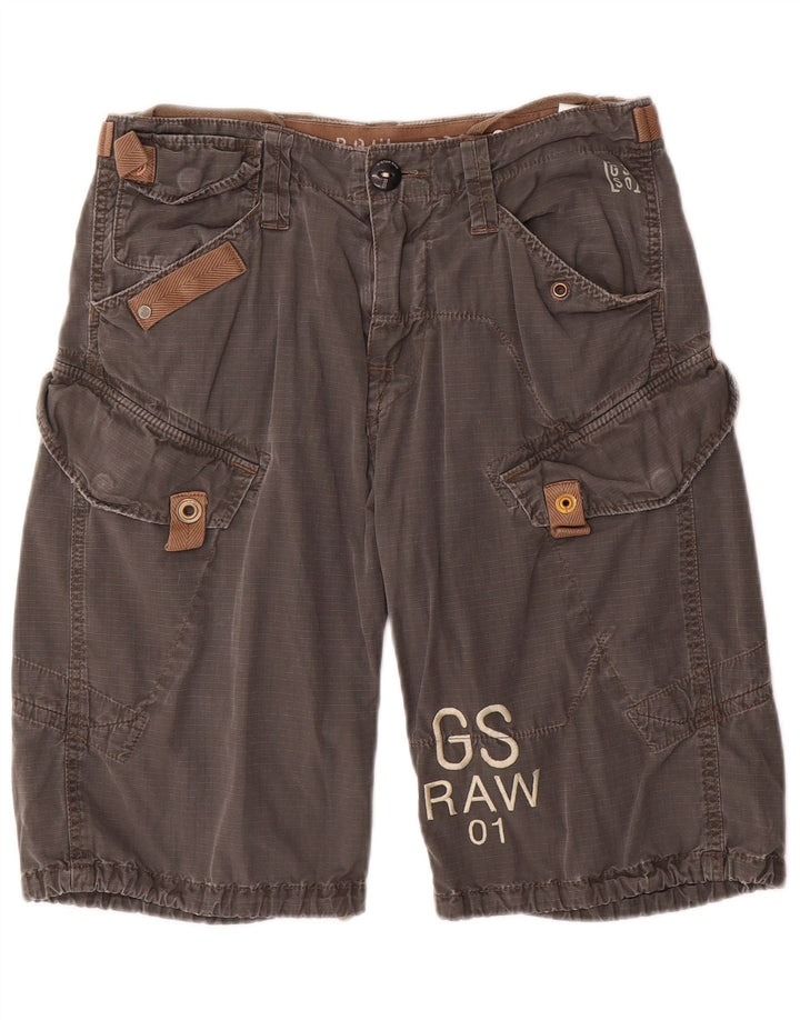 G-Star Pantalones cortos cargo con gráficos para hombre W32 Algodón gris medio