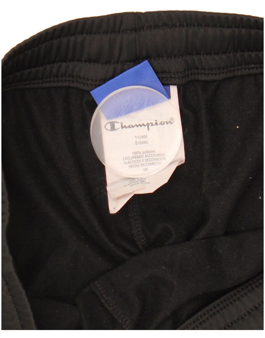 Champion Pantalones De Chándal Para Hombre Joggers Small Poliéster Negro