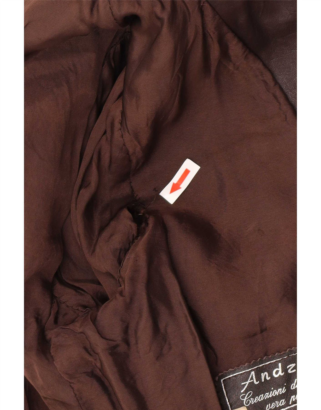 Vintage hombres bombardero chaqueta de cuero IT 48 cuero marrón medio