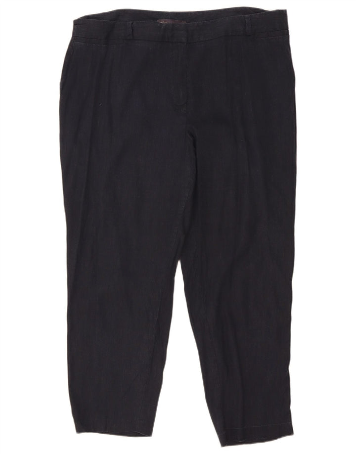 Pantalones cortos para mujer Marks & Spencer W36 L25 Lino azul marino