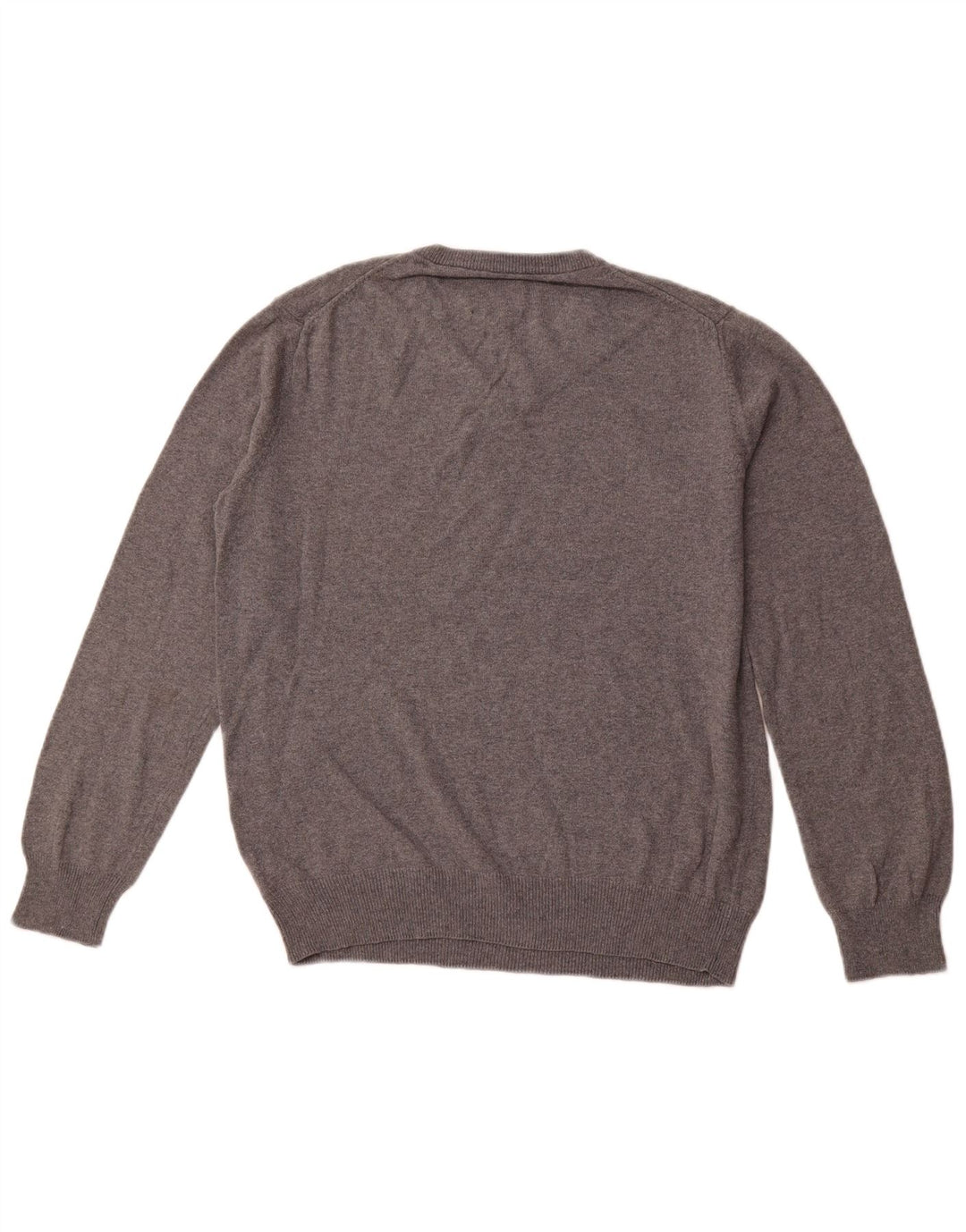 CHAPS Jersey con cuello en V para hombre de algodón gris medio