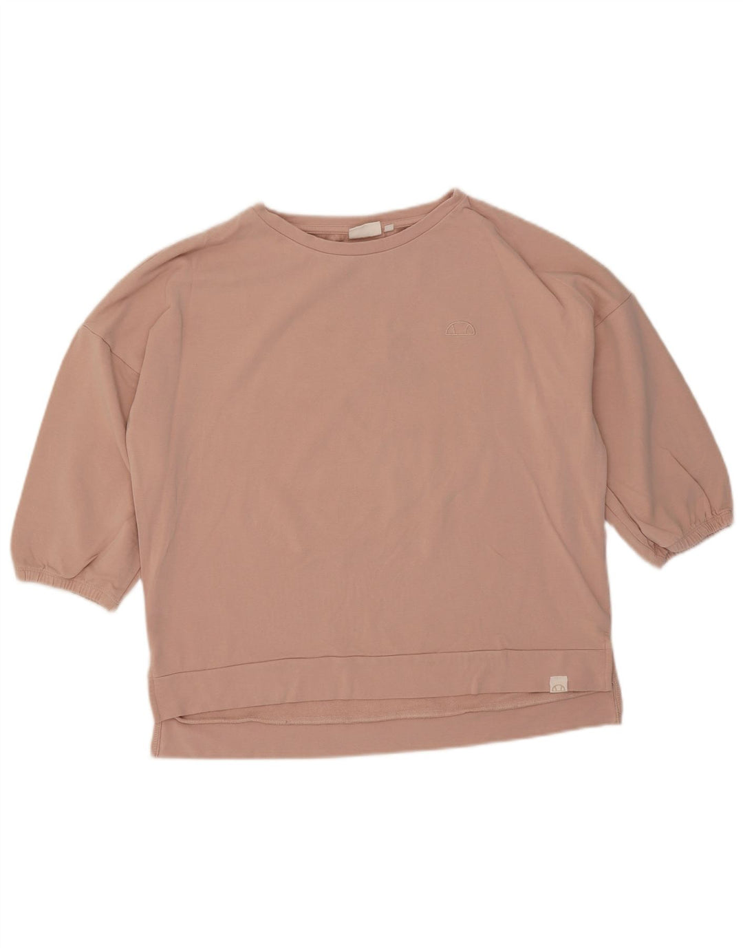 Ellesse - Sudadera extragrande con manga 3/4 para mujer, talla S, color rosa