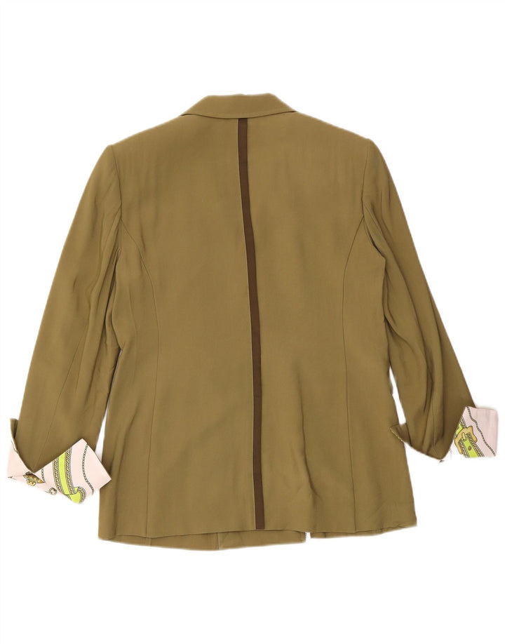 Anna Molinari Chaqueta tipo blazer con doble botonadura para mujer UK 10 Small Khaki