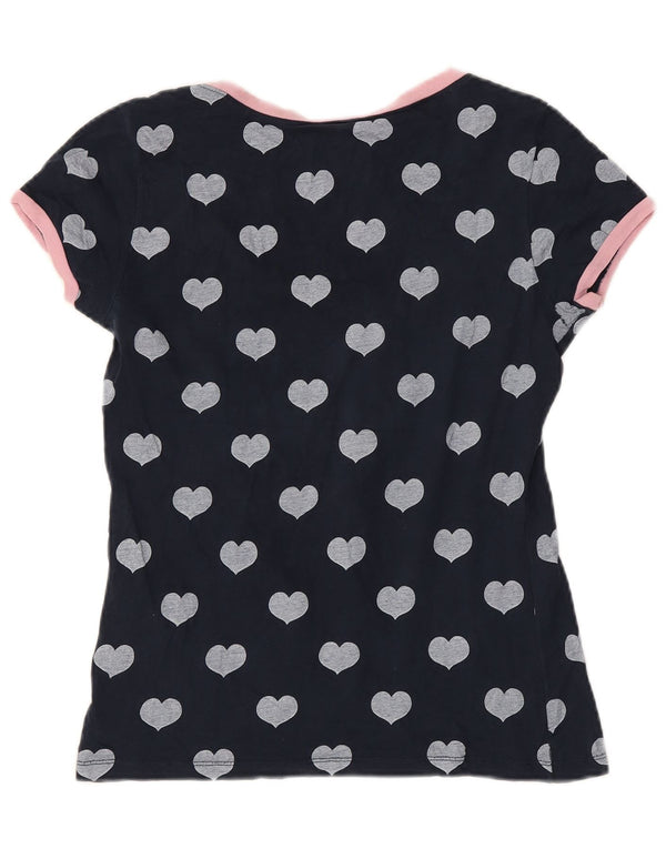 Converse - Camiseta con estampado abstracto para mujer, talla 40, talla mediana, color azul marino