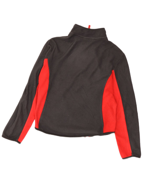 Marks & Spencer Chaqueta polar para mujer UK 40 Mediano Rojo Colorblock Poliéster