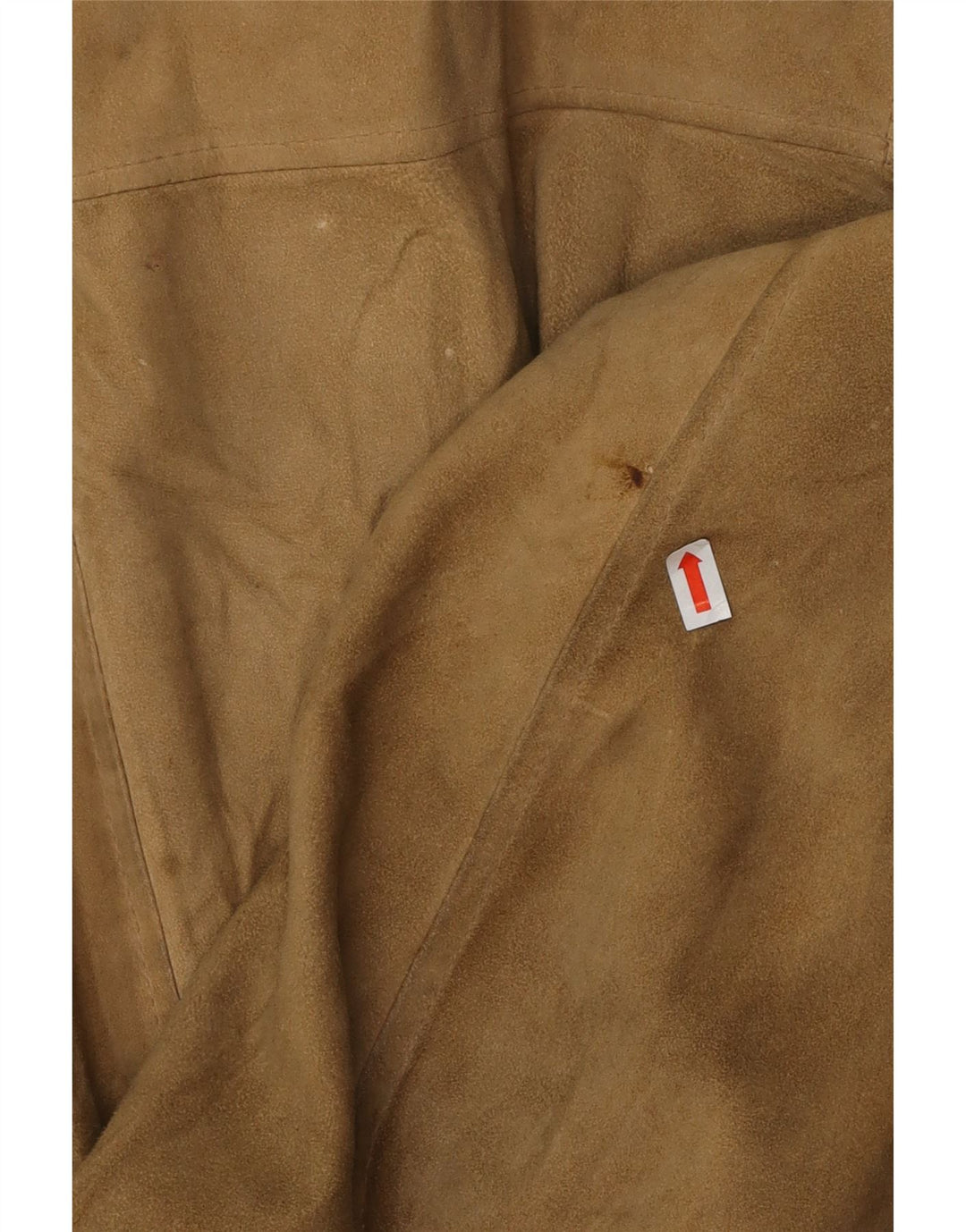 VINTAGE Chaqueta bomber de ante para hombre Reino Unido 38 Cuero beige medio