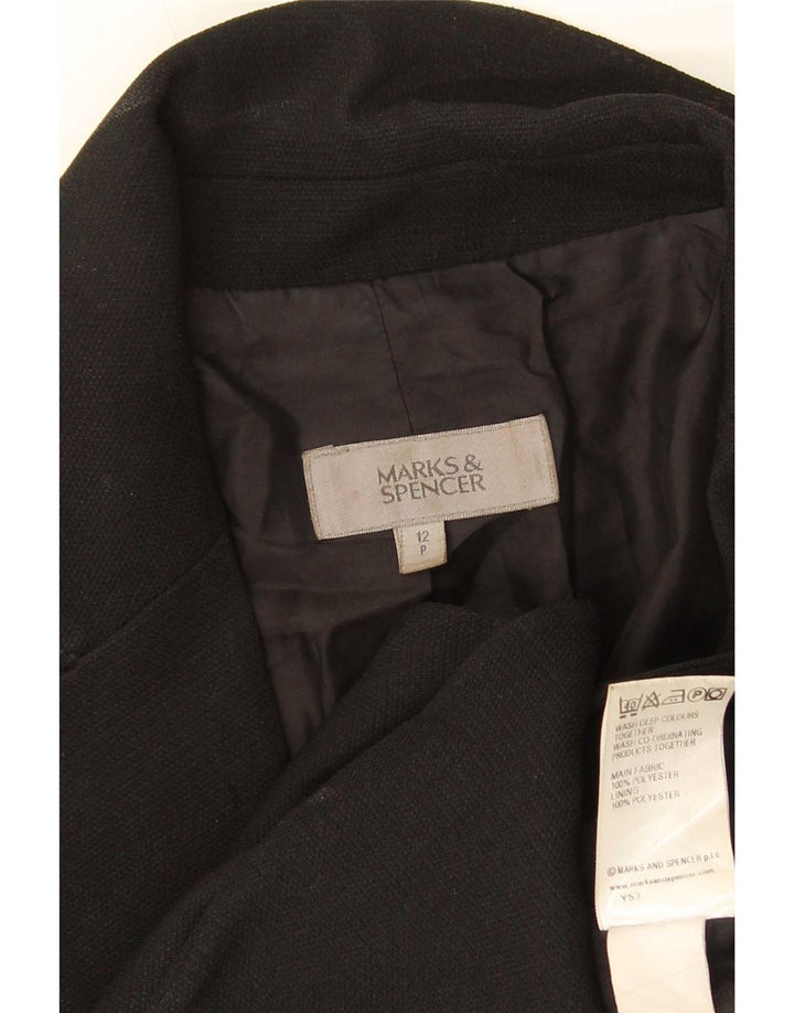 Marks & Spencer Chaqueta tipo blazer con 1 botón para mujer UK 40 Mediano Poliéster negro