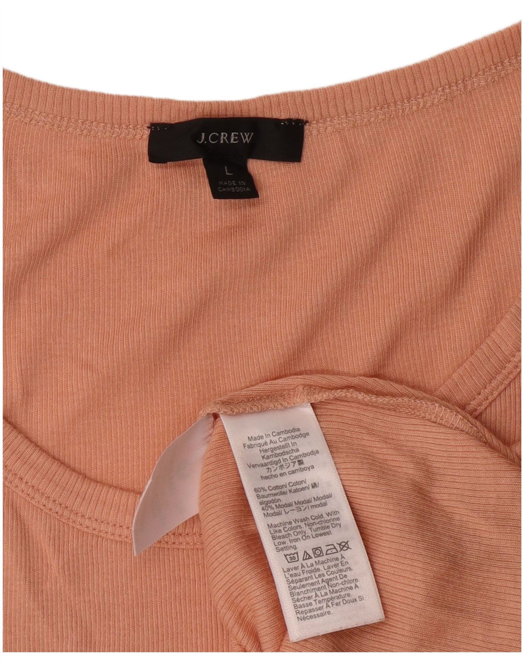 J. Crew Camiseta sin mangas para mujer UK 40 Grande Algodón naranja