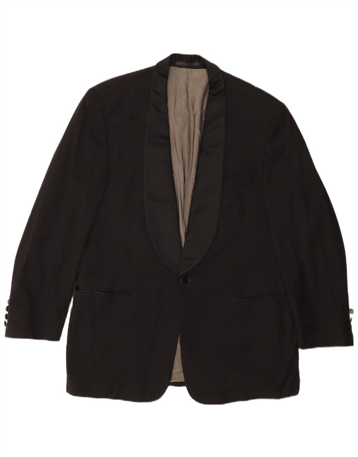 Hugo Boss Chaqueta tipo blazer con 1 botón para hombre IT 52 XL Lana negra