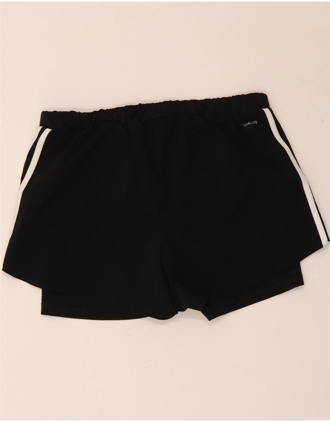 ADIDAS Mujer Climalite Sport Shorts UK 8/10 Pequeño Negro Poliéster