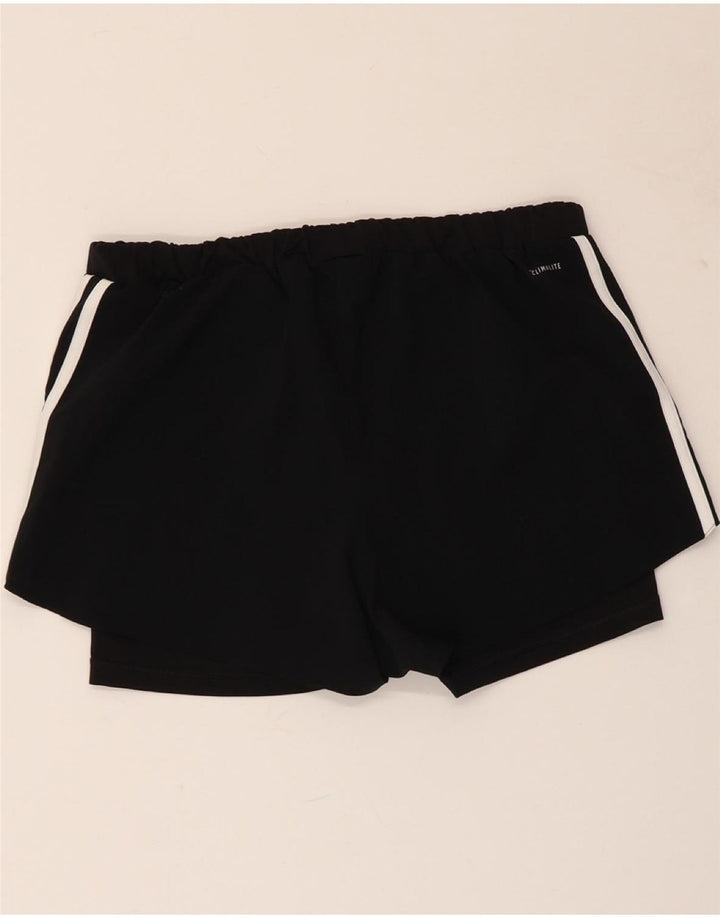 ADIDAS Mujer Climalite Sport Shorts UK 8/10 Pequeño Negro Poliéster