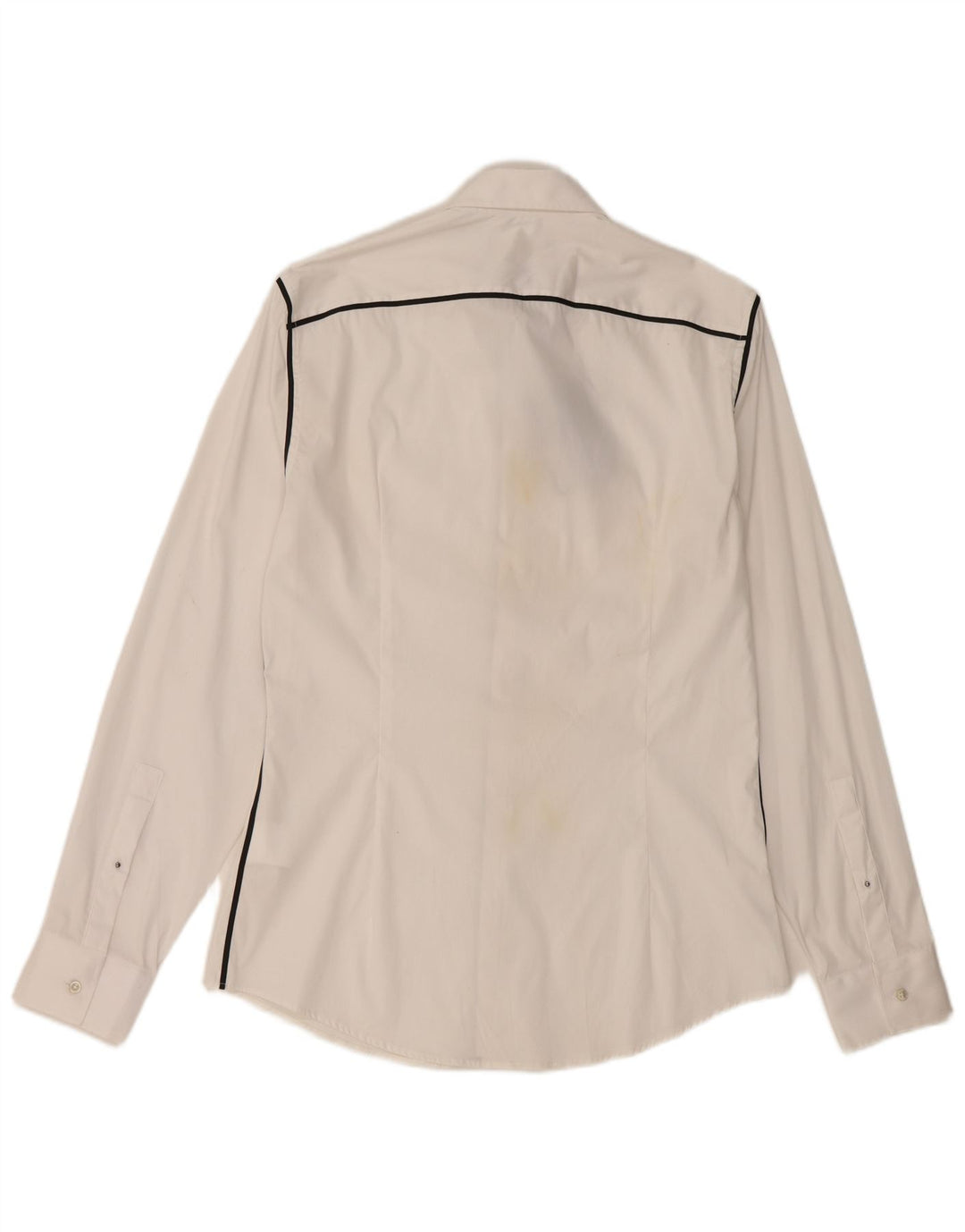 Camisa Trussardi Hombre Talla 40 Mediana Algodón Rayas Blancas