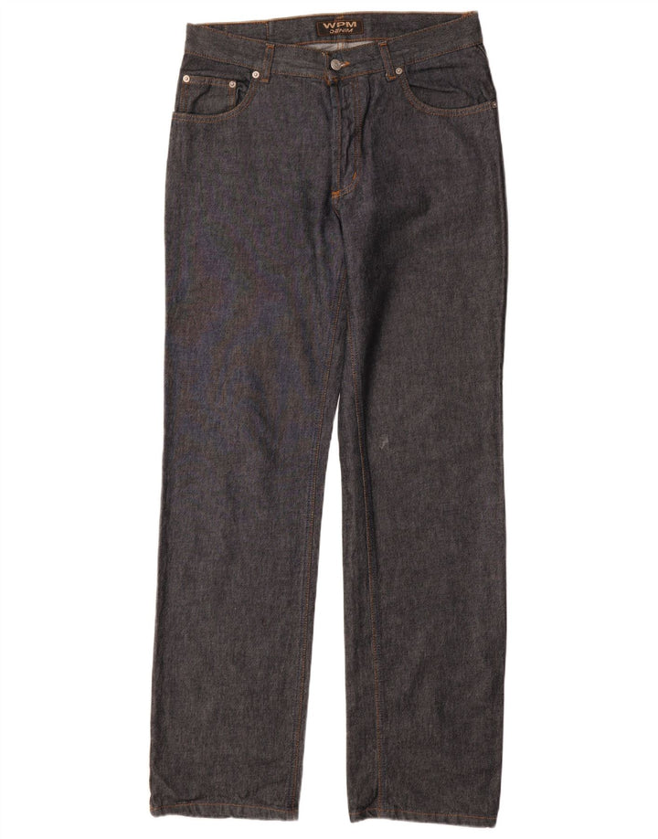 WAMPUM Vaqueros rectos para hombre IT 48 Medium W33 L35 Algodón azul marino