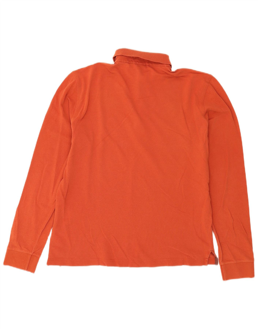 Hugo Boss Polo de manga larga para hombre pequeño naranja