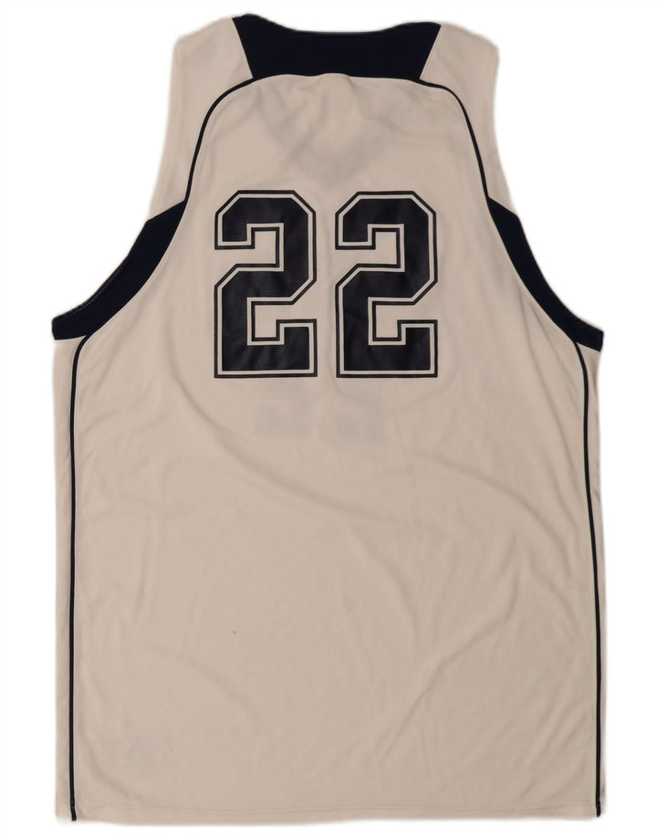 Russell Athletic - Camiseta sin mangas con gráfico para hombre, talla grande, color blanco, poliéster