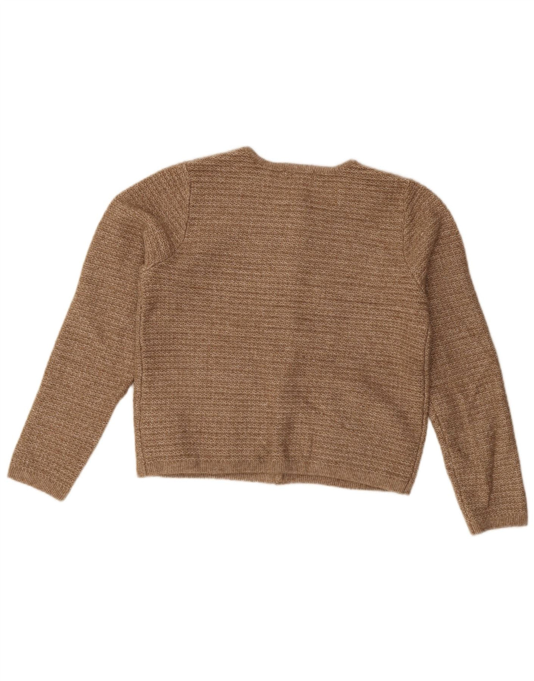Marks & Spencer Suéter tipo cárdigan corto para mujer UK 44 Poliéster marrón medio