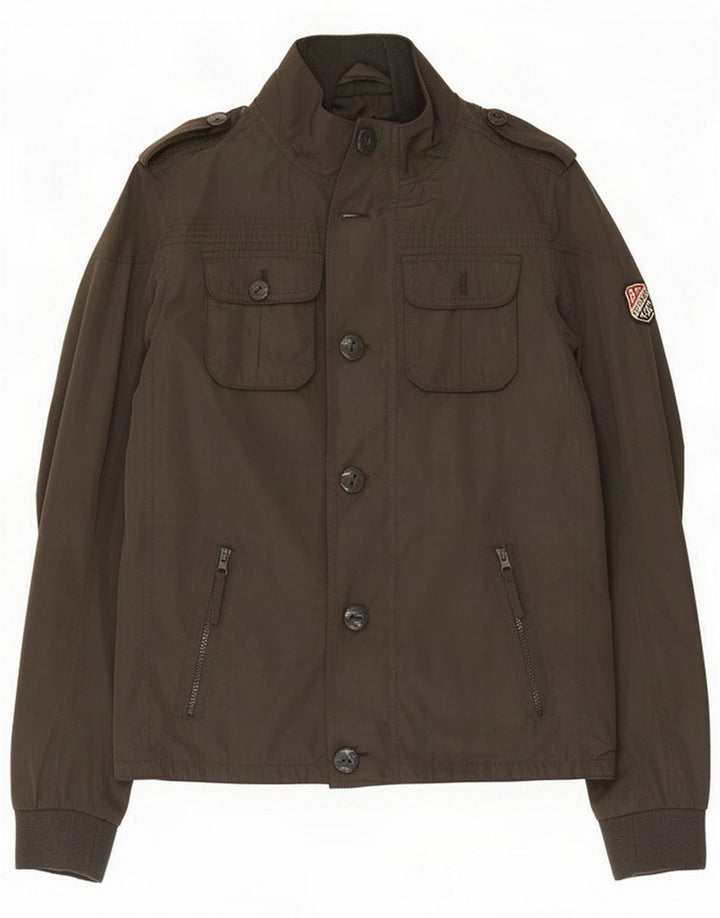 Tommy Hilfiger Chaqueta militar para hombre UK 38 Poliéster caqui medio