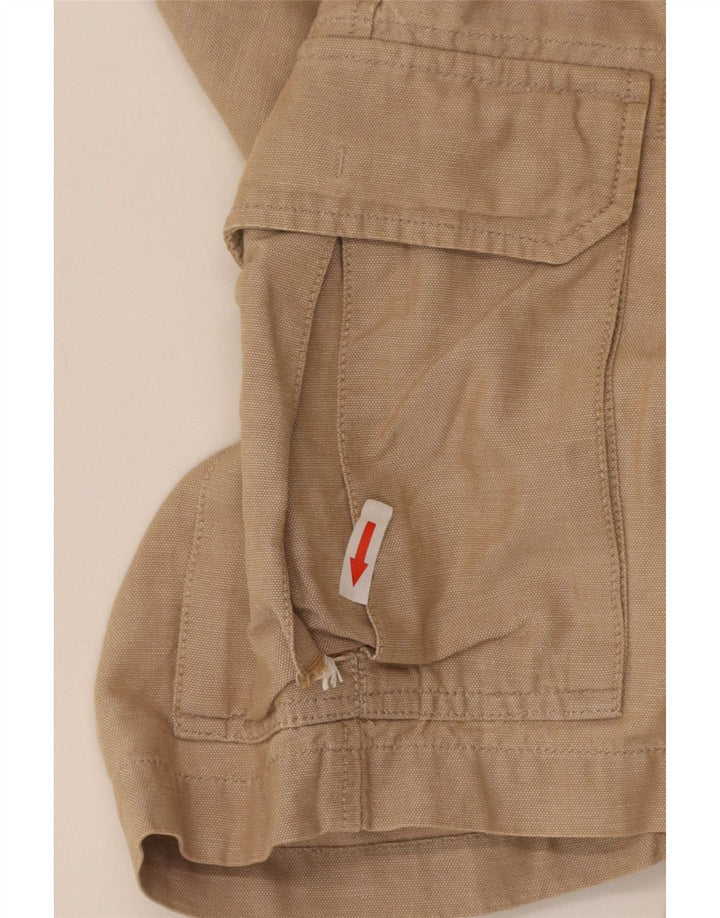 Massimo Dutti Shorts Cargo Hombre EU 38 Small W30 Beige Algodón