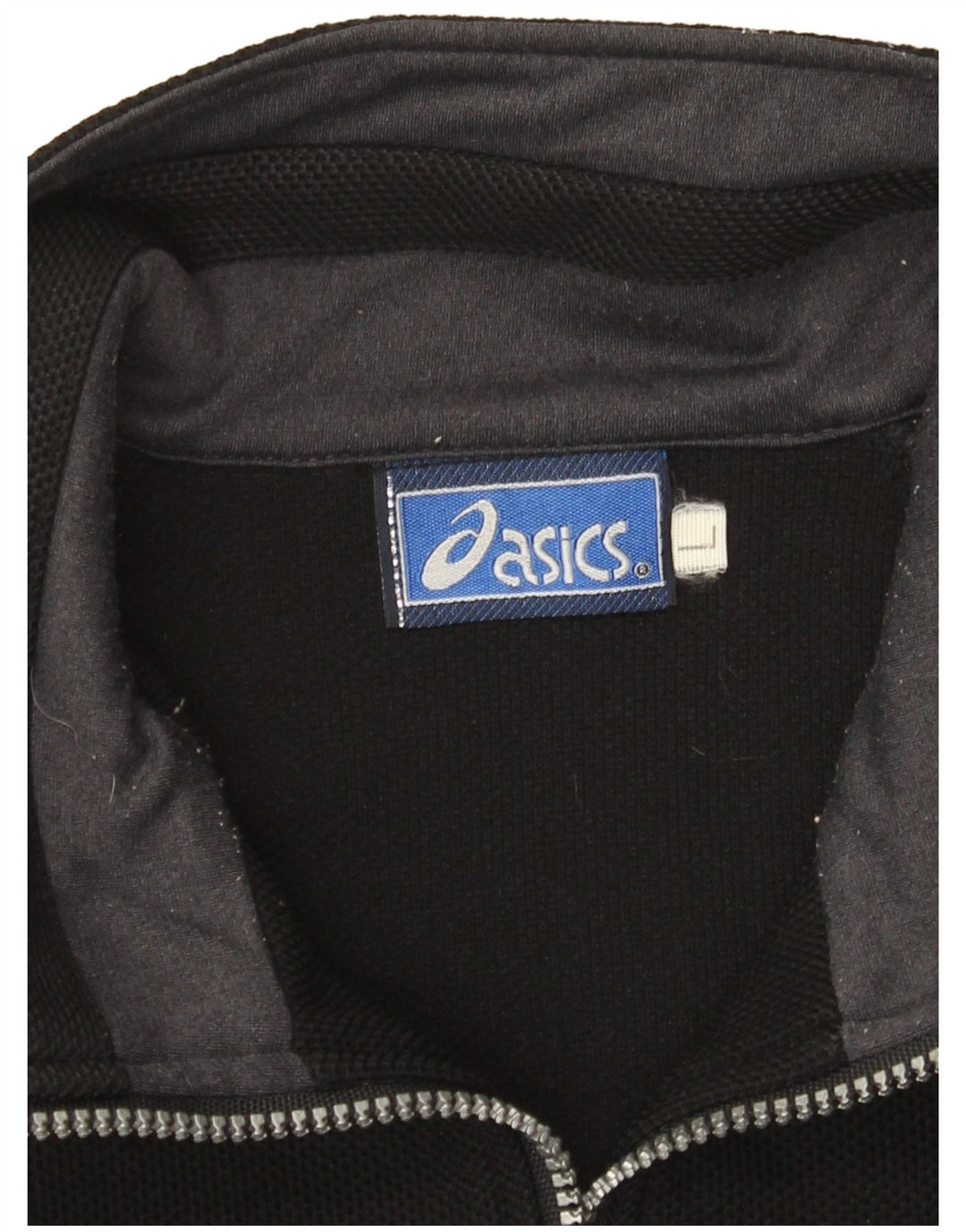 Asics Hombre Gráfico Chándal Top Chaqueta Grande Negro Colorblock