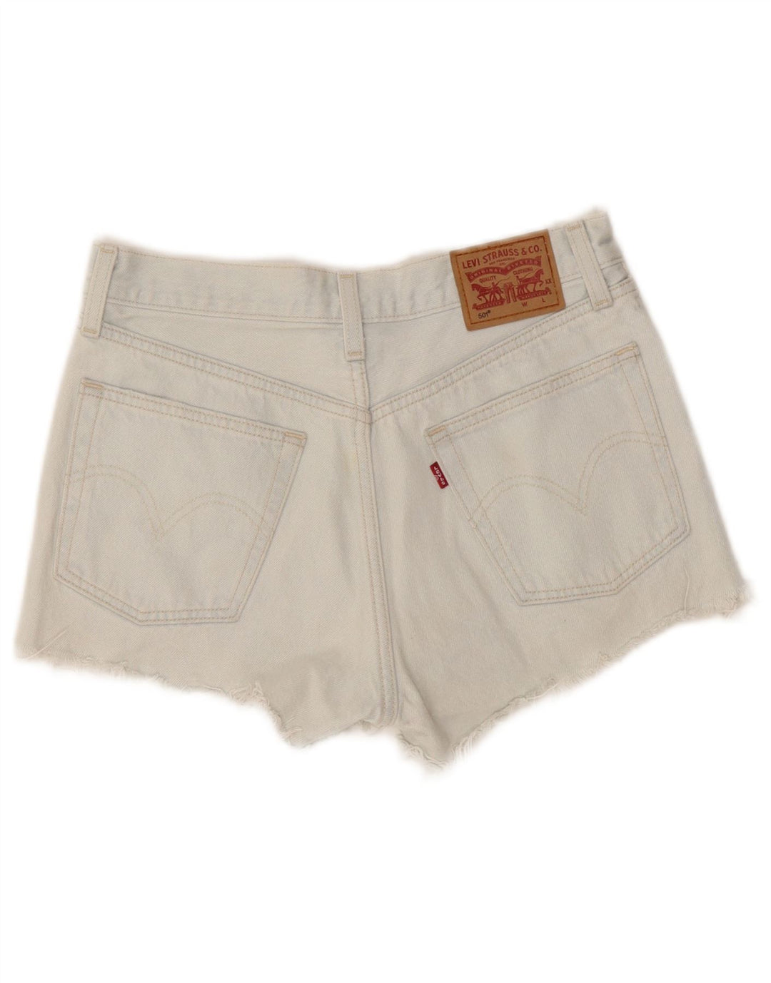 Levi's Mujer 501 Shorts De Mezclilla Desgastados W26 Algodón Azul Pequeño