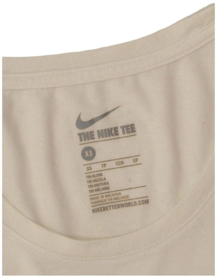 Nike Camiseta gráfica extragrande para mujer UK 6 XS Poliéster blanco