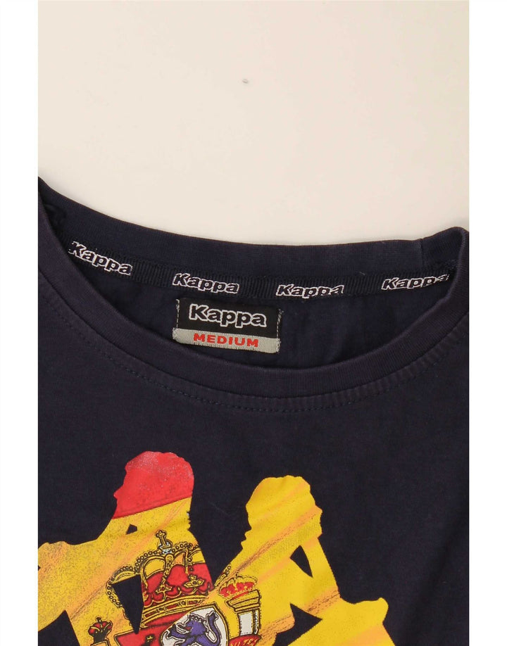 Kappa Camiseta gráfica para mujer Top UK 44 Medium Azul marino