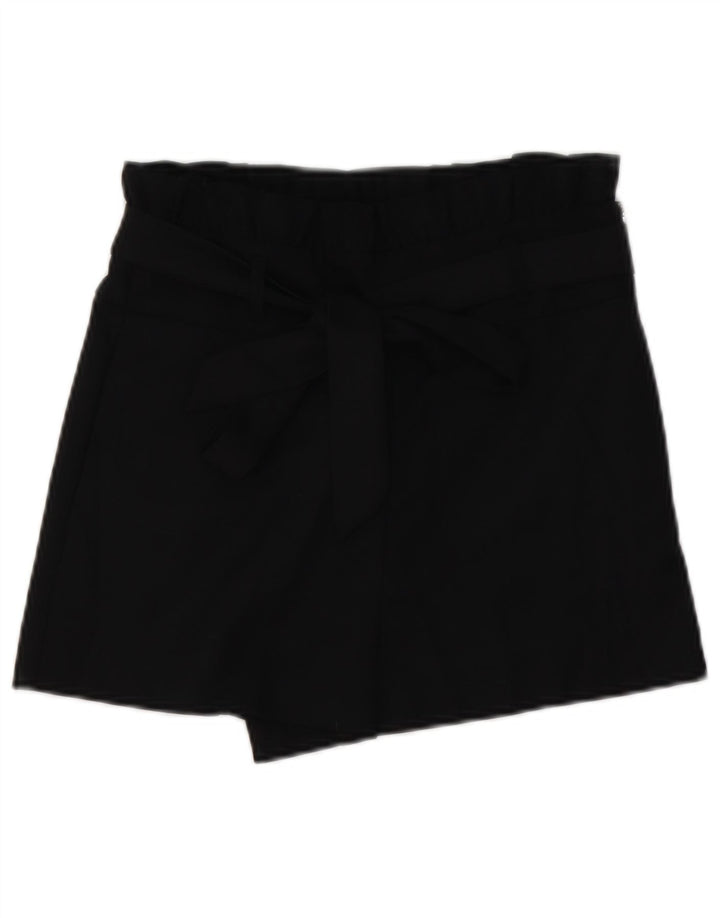 Zara Mujer Trafaluc Pantalones Calientes De Cintura Alta Pequeño W26 Poliéster Negro