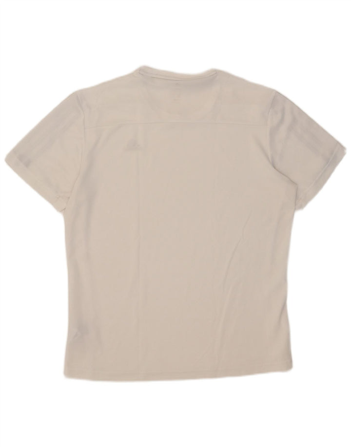 Adidas Mens Climalite Camiseta Top Medio Blanco Poliéster