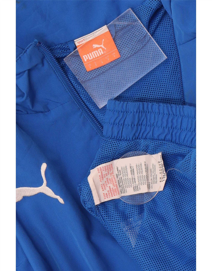Puma Hombre Chándal Top Chaqueta Small Azul Colorblock Poliéster Deportes