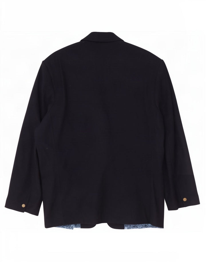 Pollini Chaqueta tipo blazer de 2 botones para hombre UK 38 Mediana lana azul marino