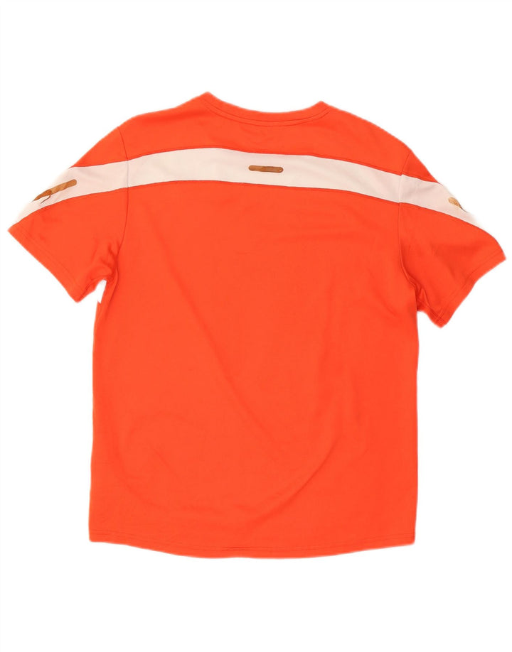New Balance Hombre Camiseta Top Medium Naranja Colorblock Poliéster