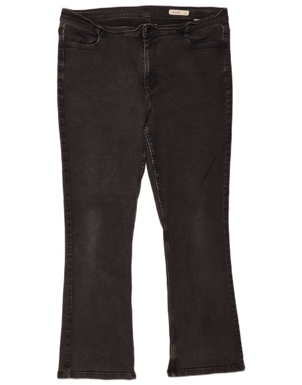 Marks & Spencer Vaqueros Slim Bootcut para Mujer UK 18 XL W40 L28 Algodón Negro