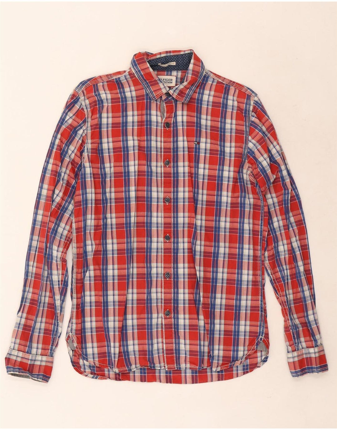 Camisa Tommy Hilfiger Hombre Small Red Check Cotton