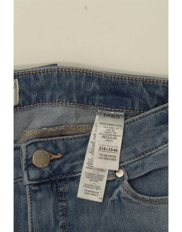 Marks & Spencer Vaqueros rectos Sienna para mujer, Reino Unido 44, mediano, W30, L30, azul