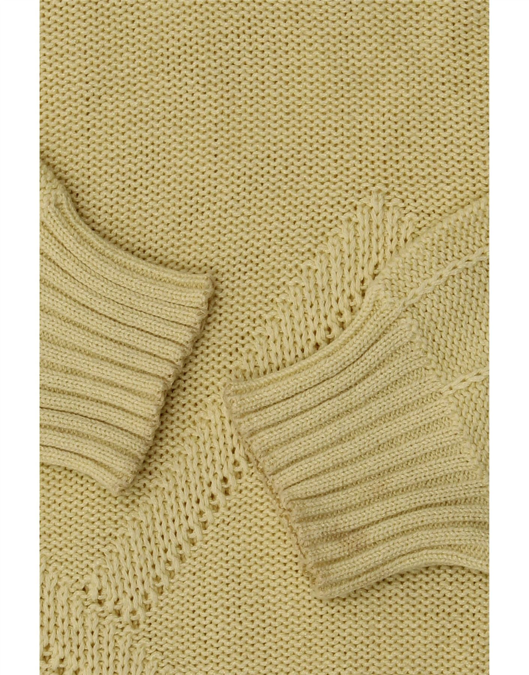 VINTAGE Mens Crew Neck Jumper Sweater IT 50 Medium Yellow Cotton Vintage Vintage and Second-Hand Vintage from Messina Hembry 