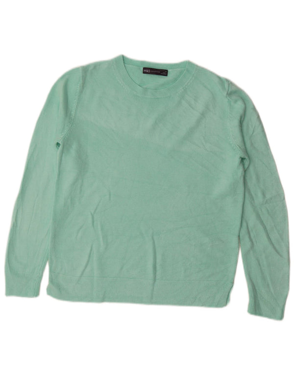 Marks & Spencer Jersey con Cuello Barco para Mujer UK 10 Small Turquesa