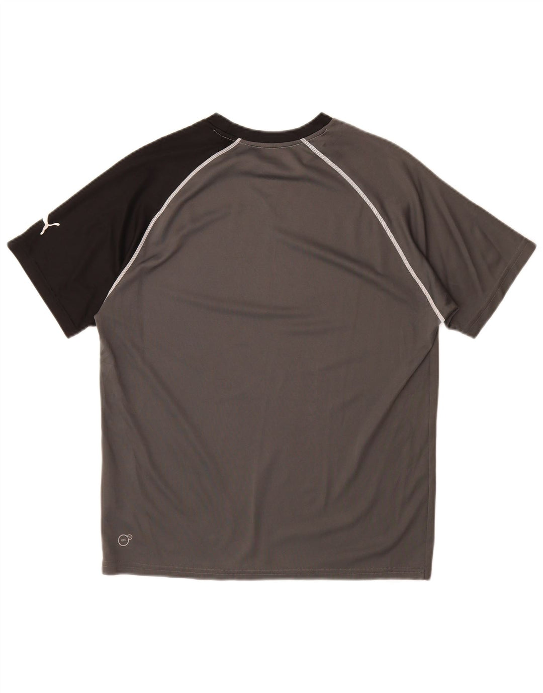 PUMA Camiseta gráfica para hombre Top poliéster color block gris medio