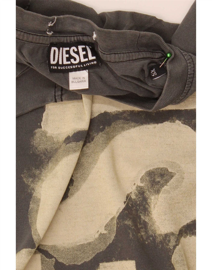 Diesel Hombre Camiseta Gráfica Top XS Caqui