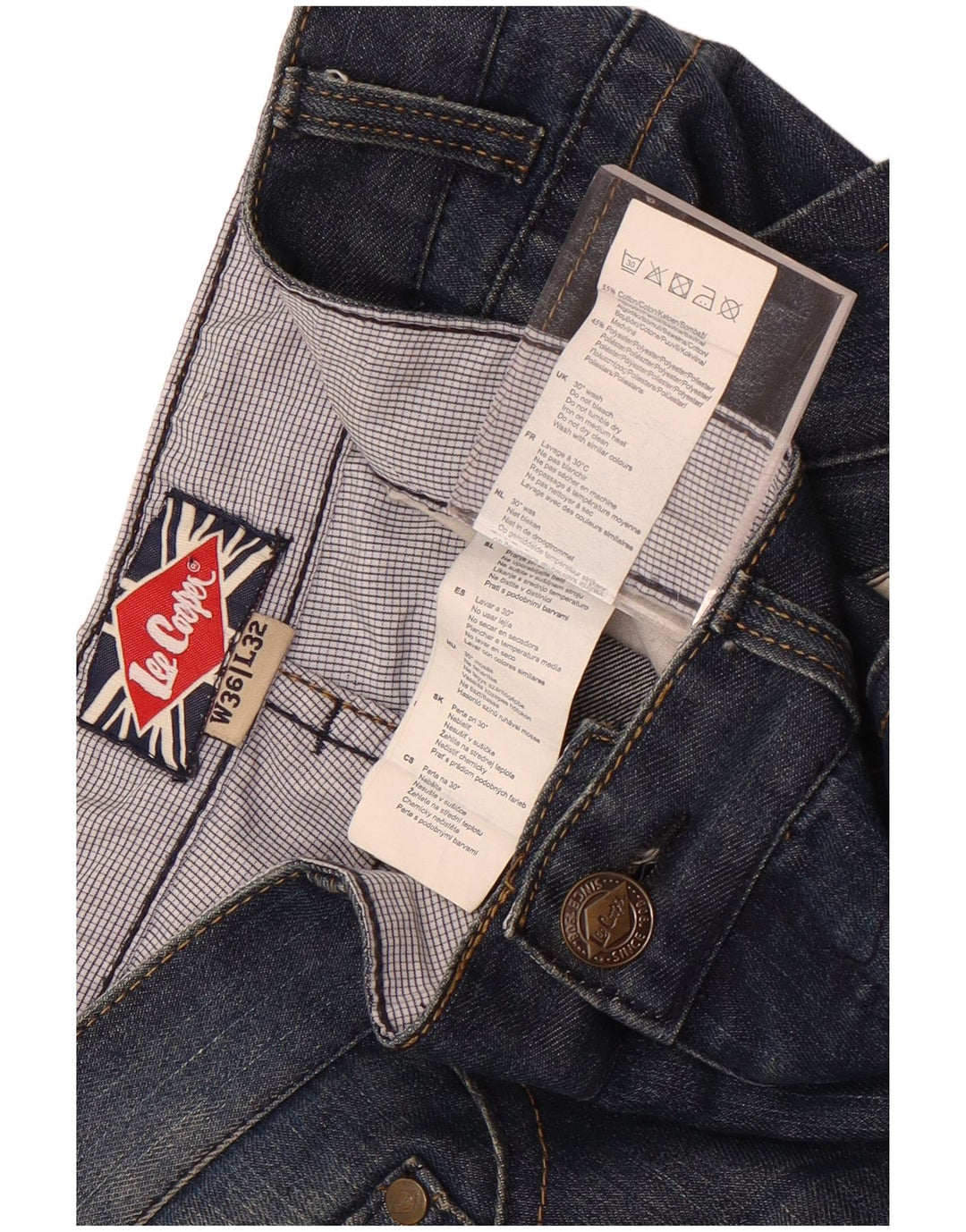 Vaqueros rectos para hombre Lee Cooper W36 L32 Algodón azul