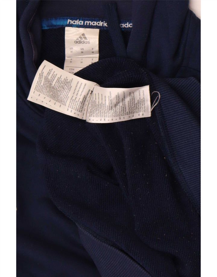 Adidas Hombre Real Madrid Sudadera con capucha Jumper Medium Azul Marino Poliéster