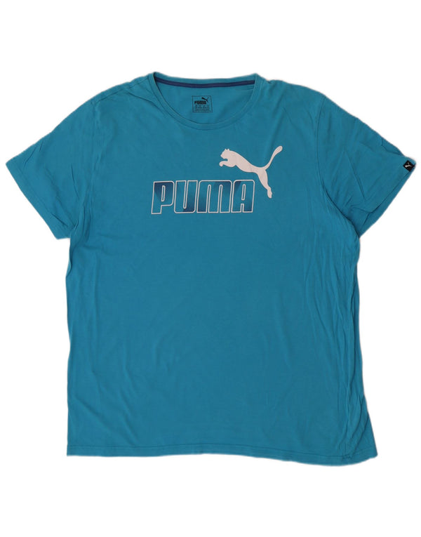 Puma Camiseta gráfica para hombre Top 2XL Algodón azul