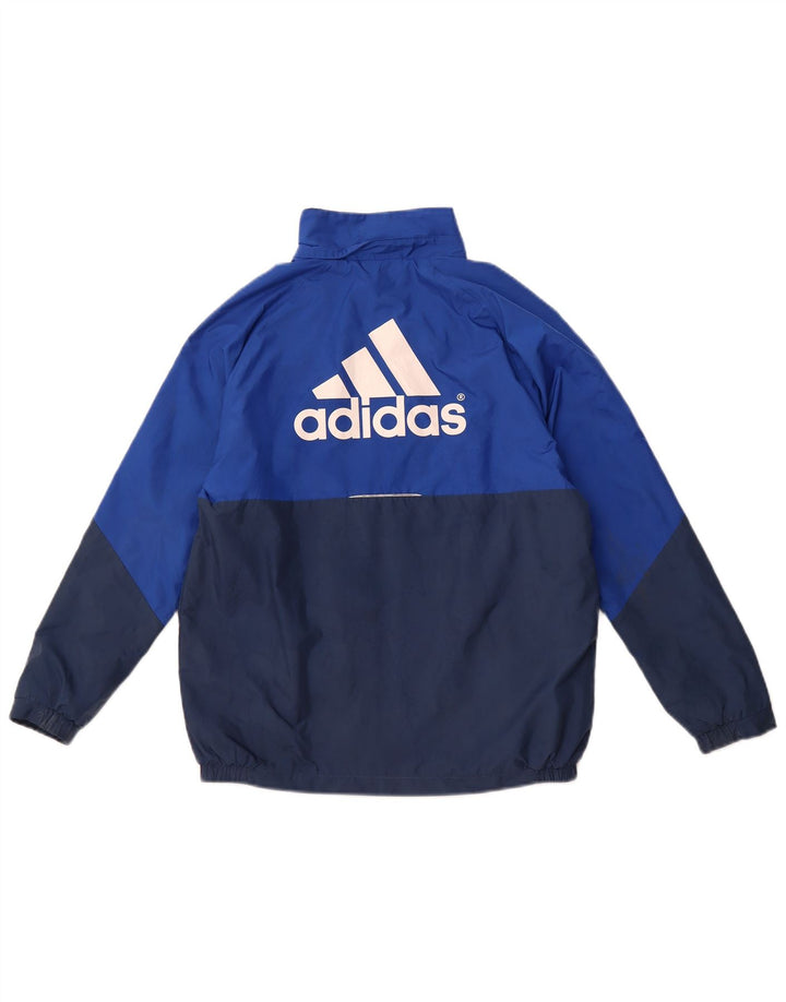 ADIDAS Chicos Clima Proof Chándal Top Chaqueta 11-12 Años Azul Marino