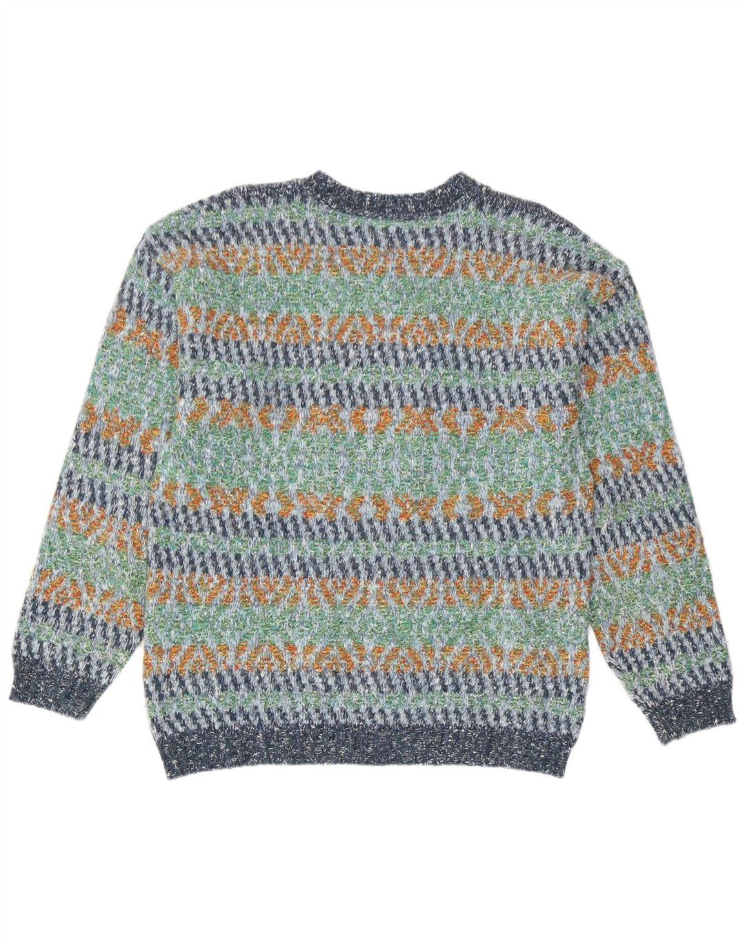 Polo Norte Hombre Cuello Redondo Jersey Suéter Grande Multicolor Geométrico